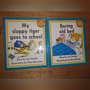 joy cowley boring old bed + My Sloppy Tiger Goes To School Lot sunshine books
